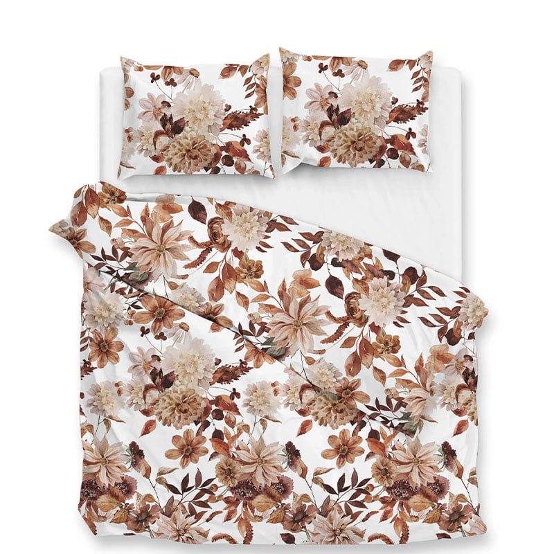Dekbedovertrek Katoen Flanel - Sofia - Tweepersoons (200x200 Cm) - Meerkleurig Flanel - Bloemen - Zo!Home - Dekbed-Discounter.nl