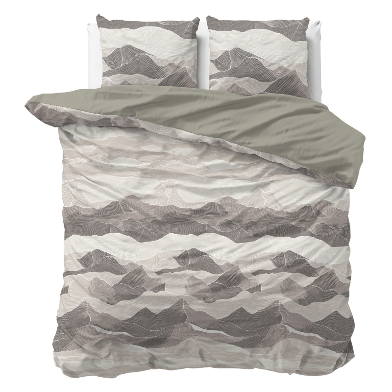 Dekbedovertrek Katoen - Hills - Eenpersoons (140x200 Cm) - Meerkleurig Katoen - - Sleeptime Pure - Dekbed-Discounter.nl