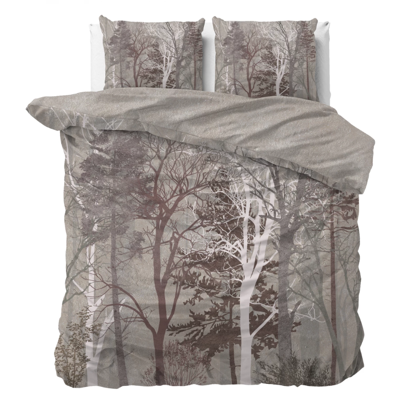 Dekbedovertrek Katoen - Indre - Tweepersoons (200x200 Cm) - Groen & Meerkleurig Katoen - Natuur & Bloemen - Dreamhouse - Dekbed-Discounter.nl