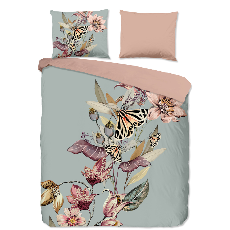 Dekbedovertrek Katoen - Lyave - Lits-Jumeaux (240x220 Cm) - Meerkleurig Katoen - Natuur & Bloemen - Good Morning - Dekbed-Discounter.nl