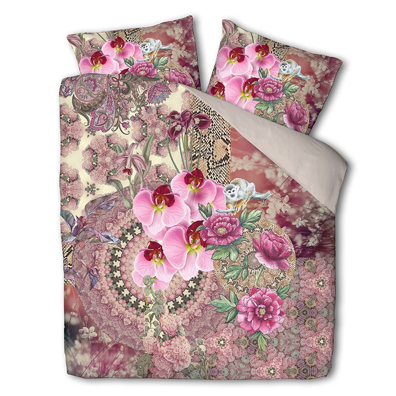 Dekbedovertrek Katoen - Mandala Snake - Eenpersoons (140x200 Cm) - Meerkleurig & Roze Katoen - Natuur & Bloemen & Dieren - Cloud Nine - Dekbed-Discounter.nl