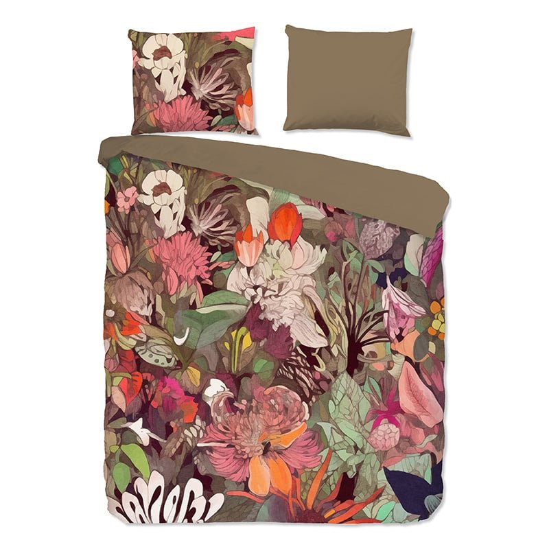 Dekbedovertrek Katoen - Marcus - Lits-Jumeaux (240x220 Cm) - Meerkleurig Katoen - Bloemen - Good Morning - Dekbed-Discounter.nl