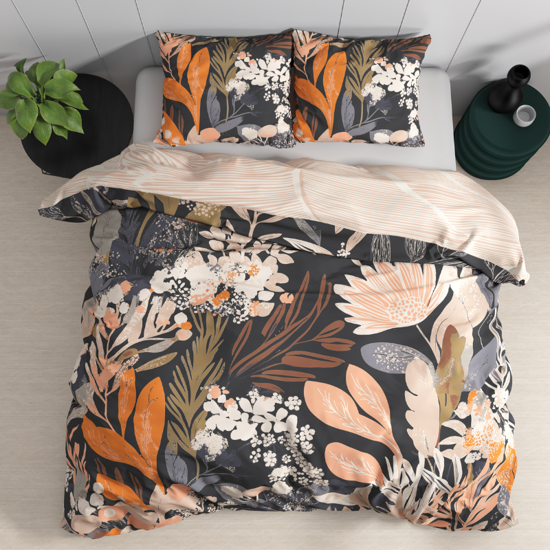 Dekbedovertrek Katoen - Mystical Garden - Lits-Jumeaux (240x220 Cm) - Roze & Meerkleurig Katoen - Bloemen & Natuur - Dreamhouse - Dekbed-Discounter.nl