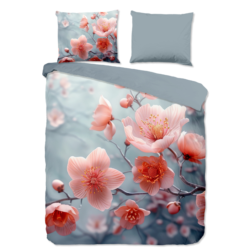 Dekbedovertrek Katoen - Sartre - Lits-Jumeaux (240x220 Cm) - Meerkleurig Katoen - Natuur & Bloemen - Good Morning - Dekbed-Discounter.nl