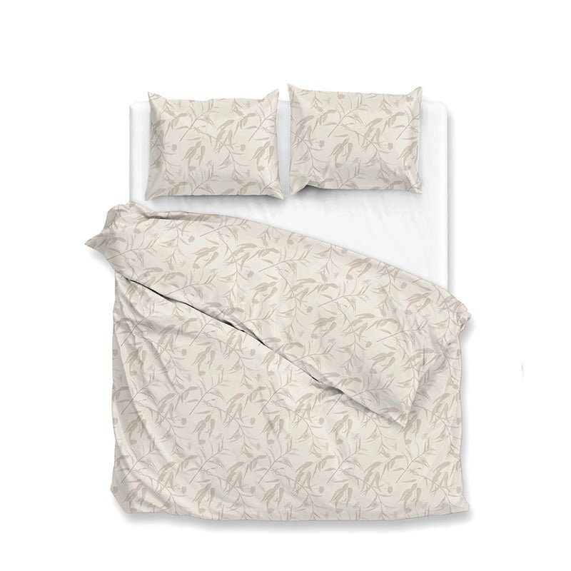 Dekbedovertrek Katoen-Satijn - Flori Di Satinado - Off White - Eenpersoons (140x200 Cm) - Off-white Katoen-satijn - Effen - Zo!Home - Dekbed-Discounter.nl