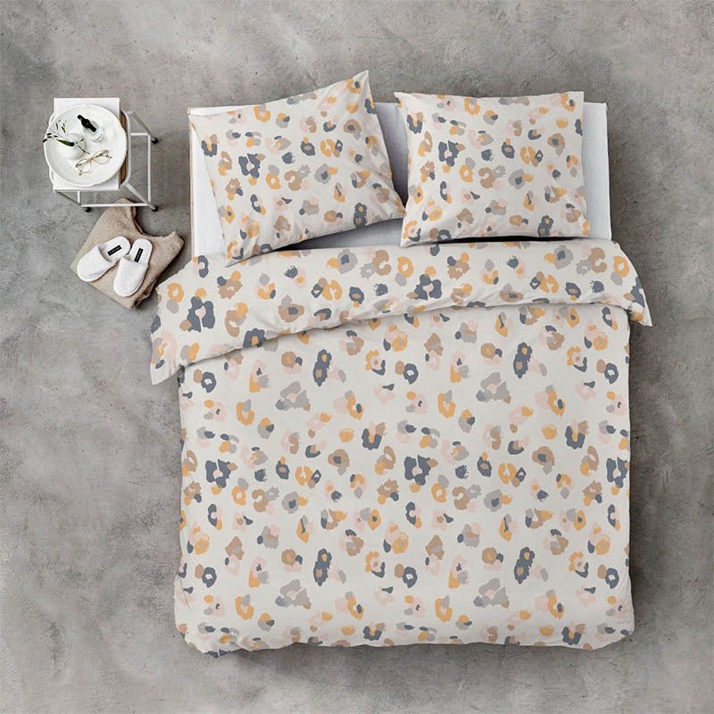 Dekbedovertrek Katoen - Soft Animal - Lits-Jumeaux (240x220 Cm) - Meerkleurig & Crème Katoen - Stippen - Byrklund - Dekbed-Discounter.nl