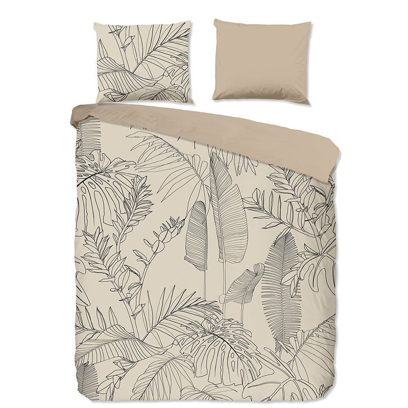 Dekbedovertrek Katoen - Sym - Tweepersoons (200x200 Cm) - Beige Katoen - Natuur - Good Morning - Dekbed-Discounter.nl