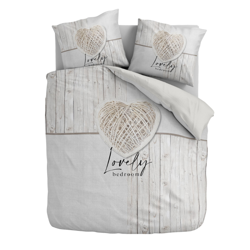 Dekbedovertrek Lovely Bedroom - Tweepersoons (200x200 Cm) - Meerkleurig Microvezel - - Fresh And Co - Dekbed-Discounter.nl
