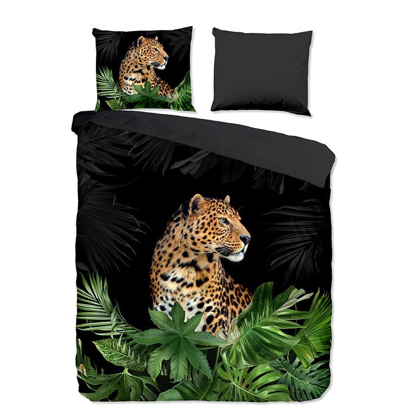 Dekbedovertrek Mala - Tweepersoons (200x200 Cm) - Zwart Microvezel - Natuur & Dieren - Pure - Dekbed-Discounter.nl