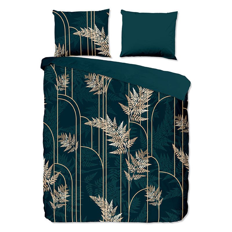 Dekbedovertrek Malak - Lits-Jumeaux (240x220 Cm) - Groen Microvezel - Natuur - Pure - Dekbed-Discounter.nl