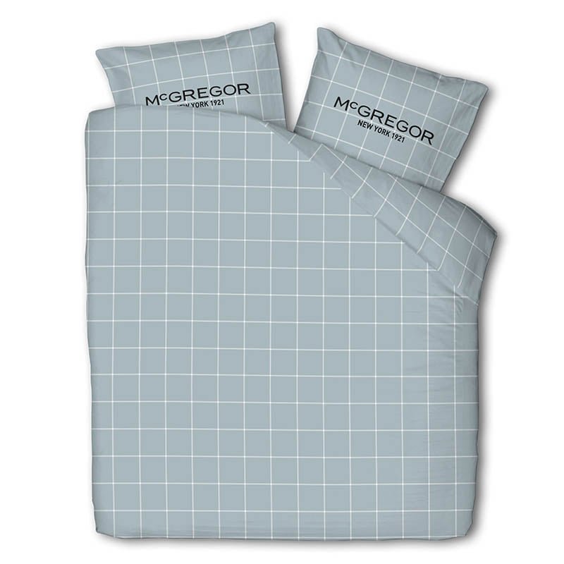 Dekbedovertrek McGregor - Katoen-Flanel - Coastal Blues - Eenpersoons (140x200 Cm) - Blauw Flanel Katoen - Strepen - McGregor - Dekbed-Discounter.nl
