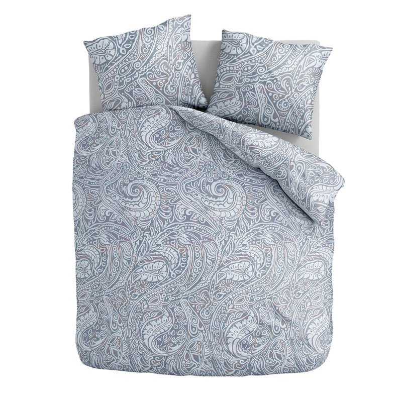 Dekbedovertrek Paisley Mosaic - Tweepersoons (200x200 Cm) - Grijs Microvezel - Luxe - Zydante - Dekbed-Discounter.nl