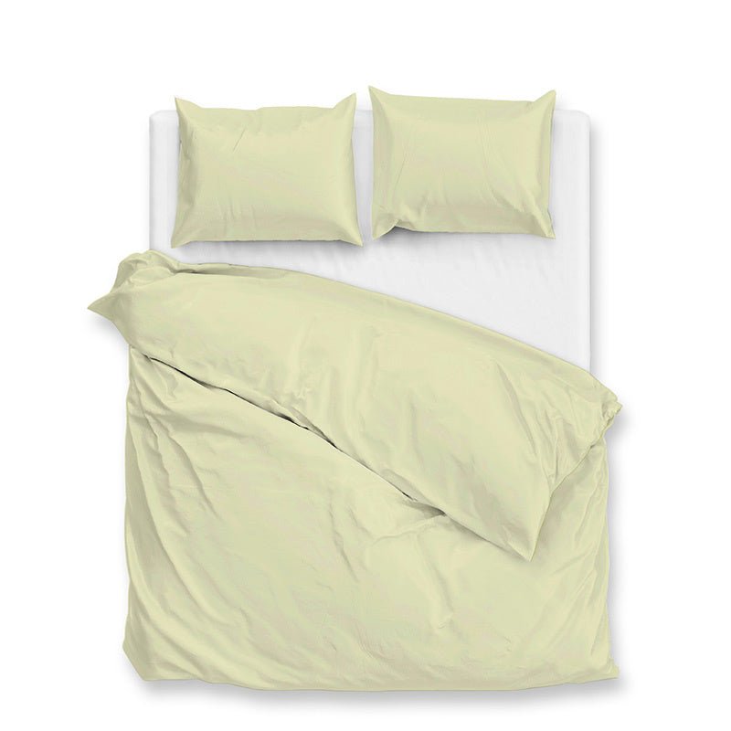Dekbedovertrek Percale-Katoen - Groen - Tweepersoons (200x200 Cm) - Groen Percale Katoen - Effen - Zo!Home - Dekbed-Discounter.nl