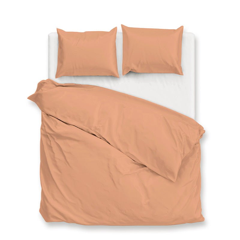 Dekbedovertrek Percale-Katoen - Oranje - Tweepersoons (200x200 Cm) - Oranje Percale Katoen - Effen - Zo!Home - Dekbed-Discounter.nl