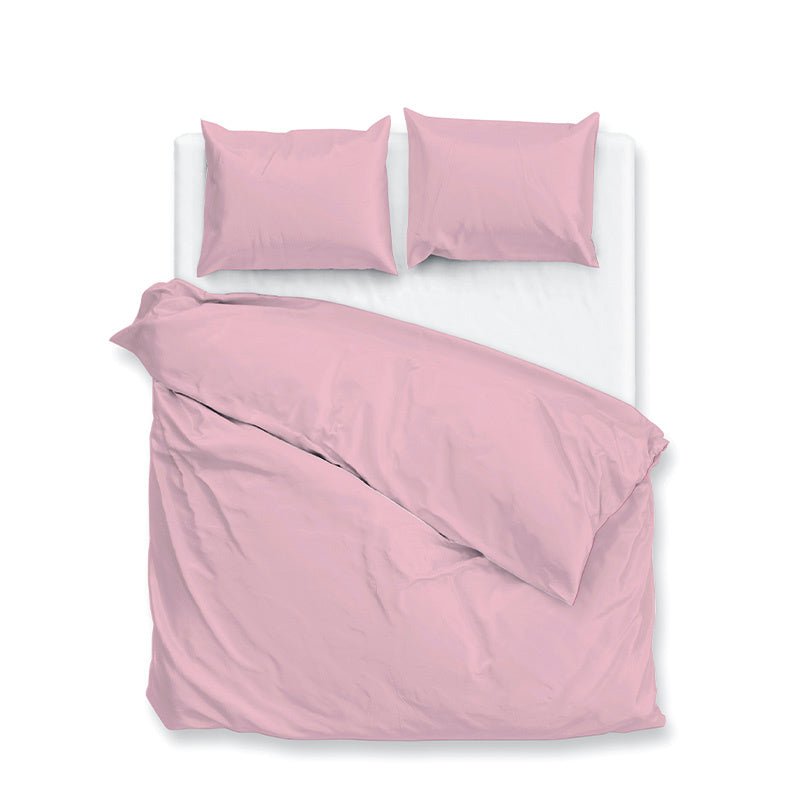 Dekbedovertrek Percale-Katoen - Roze - Eenpersoons (140x200 Cm) - Roze Percale Katoen - Effen - Zo!Home - Dekbed-Discounter.nl