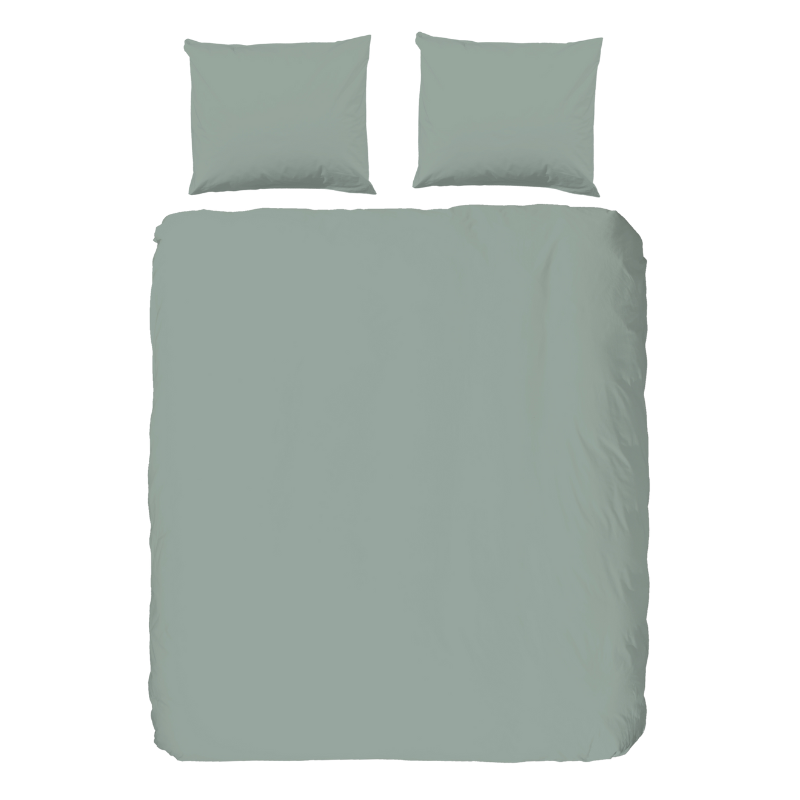 Dekbedovertrek Pure Uni - Lichtgroen - Lits-Jumeaux (240x220 Cm) - Lichtgroen Microvezel - Effen - Pure - Dekbed-Discounter.nl
