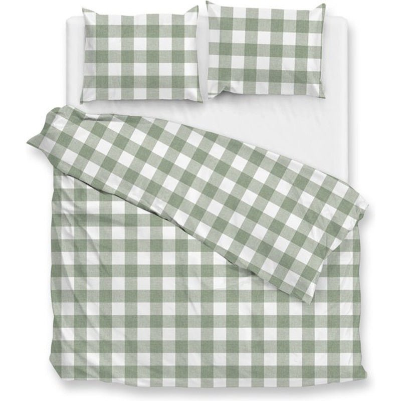 Dekbedovertrek Quattro Di Lino - Groen - Lits-Jumeaux XL (260x200 Cm) - - - Heckett Lane - Dekbed-Discounter.nl