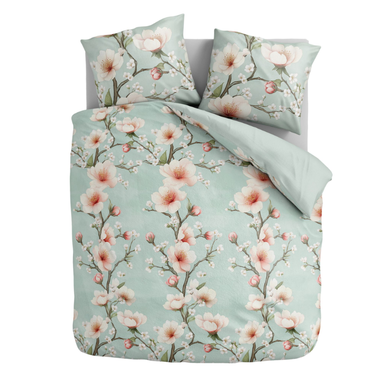 Dekbedovertrek Sakura Dreams - Tweepersoons (200x200 Cm) - Meerkleurig Microvezel - - Fresh And Co - Dekbed-Discounter.nl