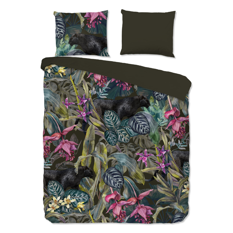 Dekbedovertrek Samurai - Lits-Jumeaux (240x220 Cm) - Meerkleurig Microvezel - Natuur & Bloemen - Pure - Dekbed-Discounter.nl