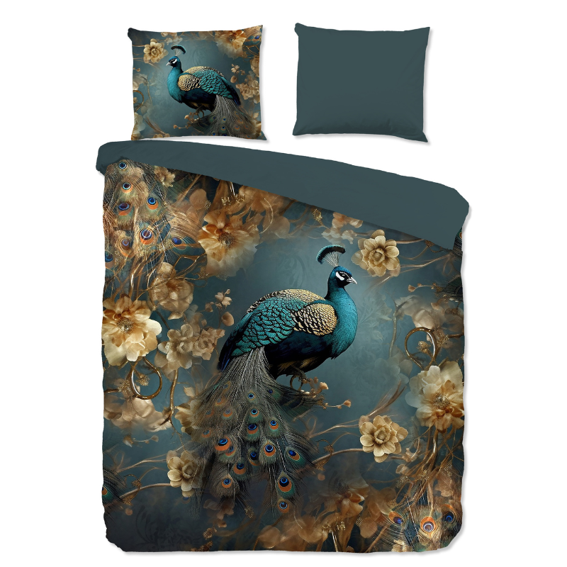 Dekbedovertrek Savaya - Lits-Jumeaux (240x220 Cm) - Meerkleurig Microvezel - Bloemen & Dieren - Pure - Dekbed-Discounter.nl