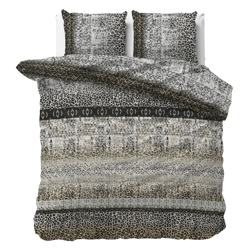 Dekbedovertrek - September - Eenpersoons (140x200 Cm) - Wit Microvezel - - Sleeptime Classy - Dekbed-Discounter.nl
