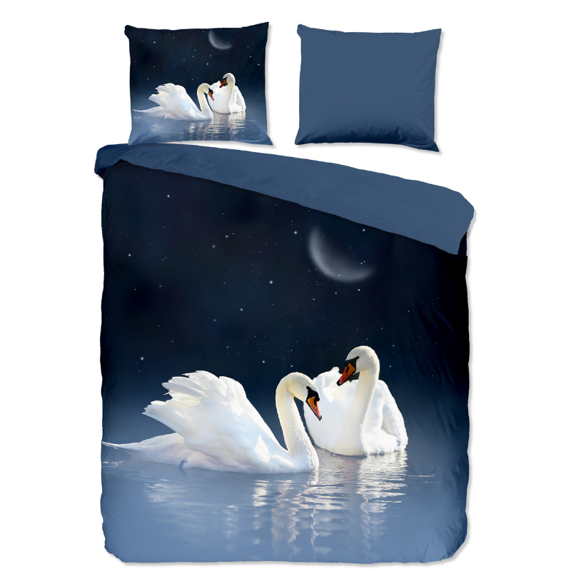 Dekbedovertrek Share - Eenpersoons (140x200 Cm) - Blauw & Meerkleurig Microvezel - Natuur & Dieren - Pure - Dekbed-Discounter.nl
