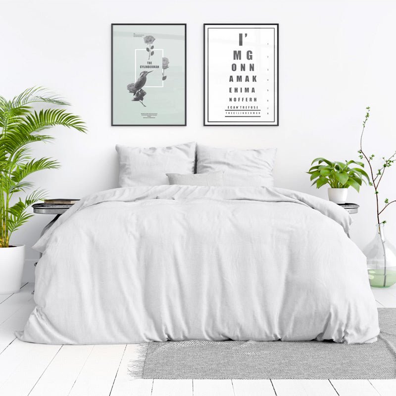 Dekbedovertrek Stone Washed - Wit - Tweepersoons (200x200 Cm) - Wit Katoen - Effen - Dreamhouse - Dekbed-Discounter.nl