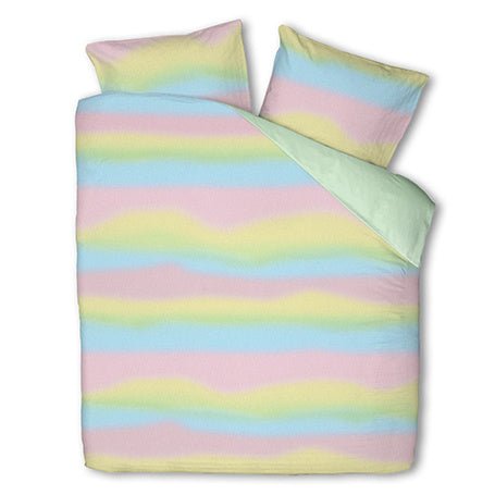 Dekbedovertrek Teddy Fleece - Tie Dye - Eenpersoons (140x200 Cm) - Meerkleurig Microvezel Teddy - Patroon - Luna Bedding - Dekbed-Discounter.nl