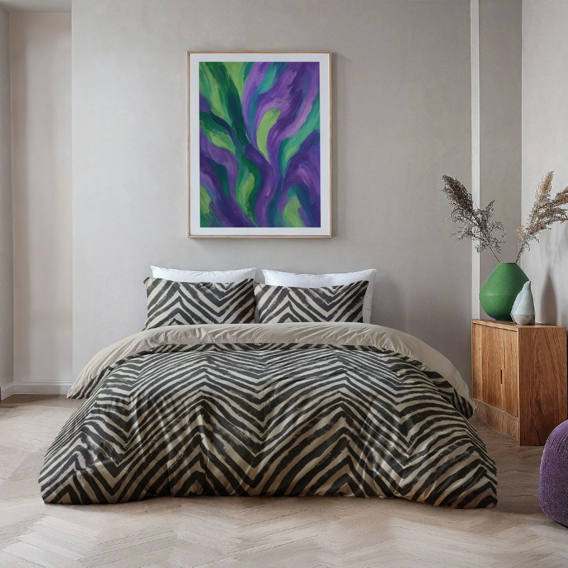 Dekbedovertrek Zanny Zebra - Eenpersoons (140x200 Cm) - Zwart Microvezel - - Byrklund - Dekbed-Discounter.nl
