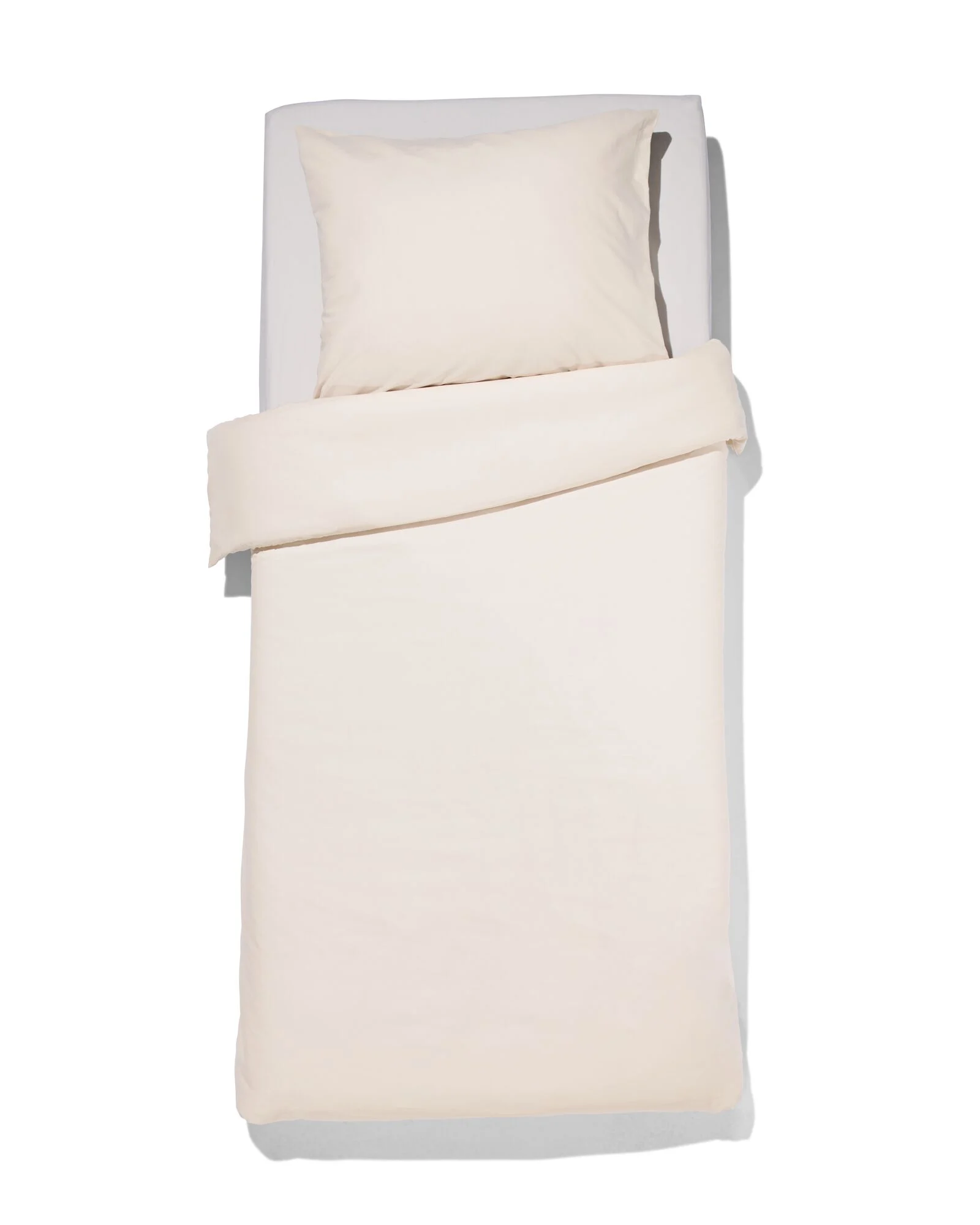 HEMA Dekbedovertrek 140x200/220cm Zacht Katoen Beige (beige)