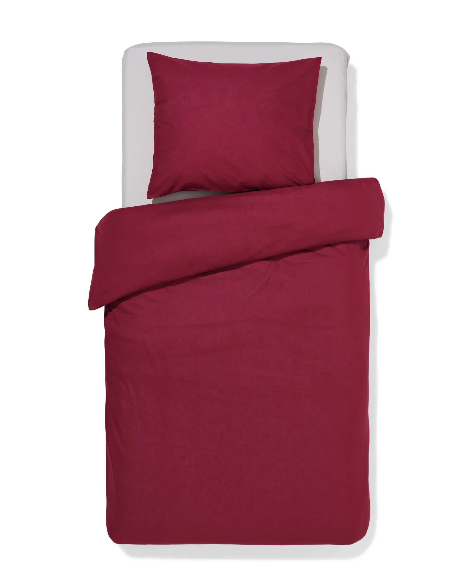 HEMA Dekbedovertrek 140x200/220cm Zacht Katoen Rood (rood)