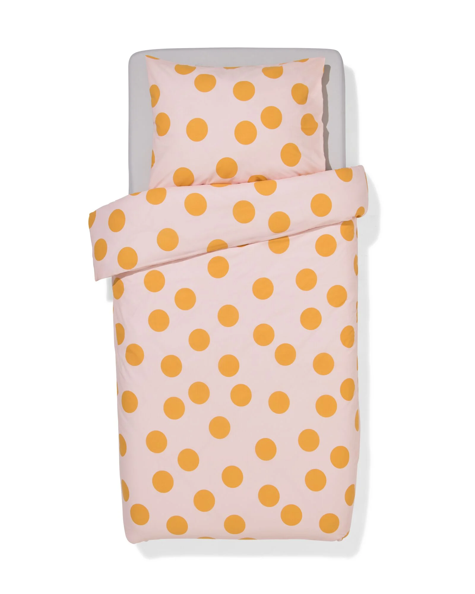HEMA Dekbedovertrek 140x200/220cm Zacht Katoen Stippen Roze (lichtroze)