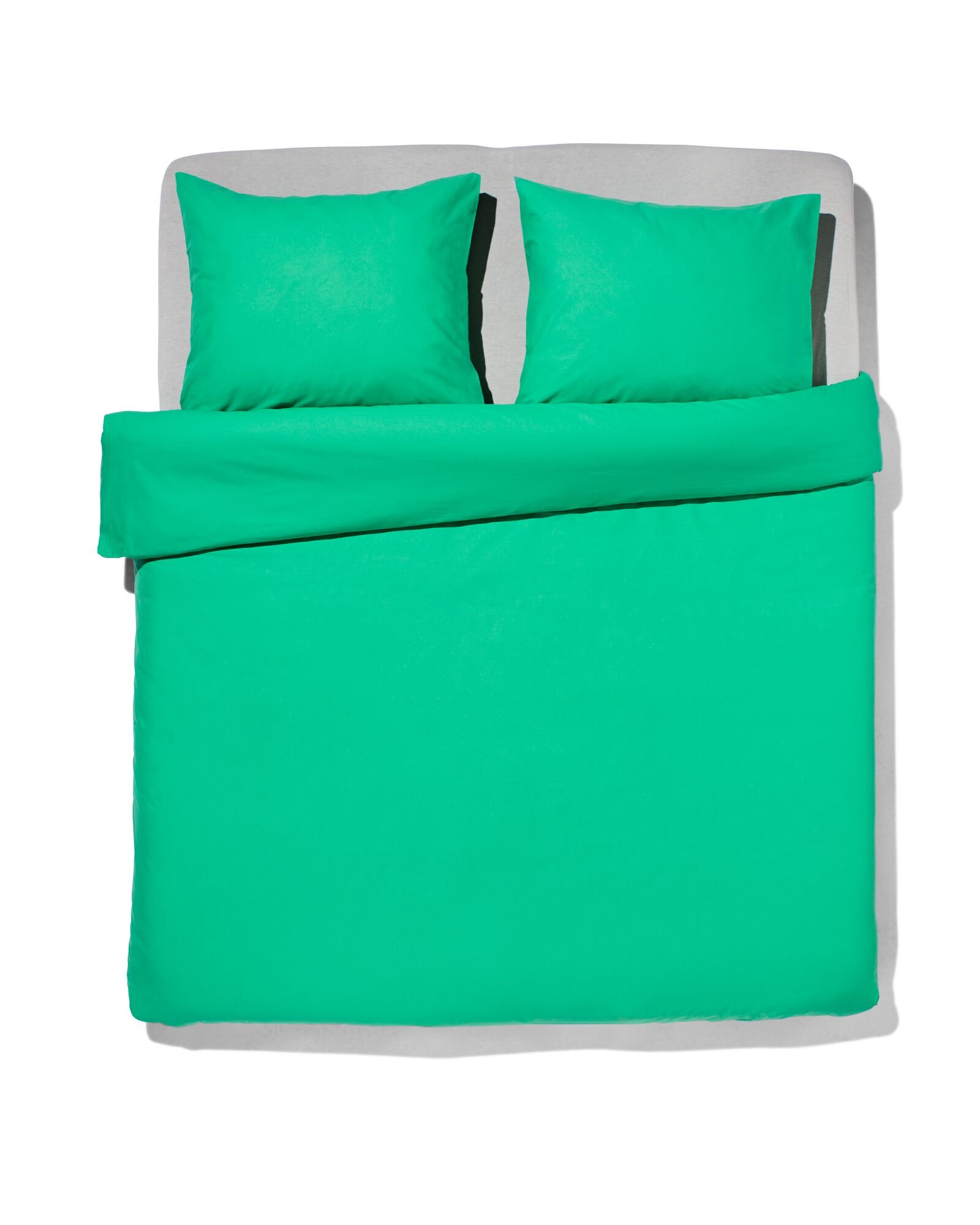HEMA Dekbedovertrek 200x200/220cm Zacht Katoen Groen (felgroen)