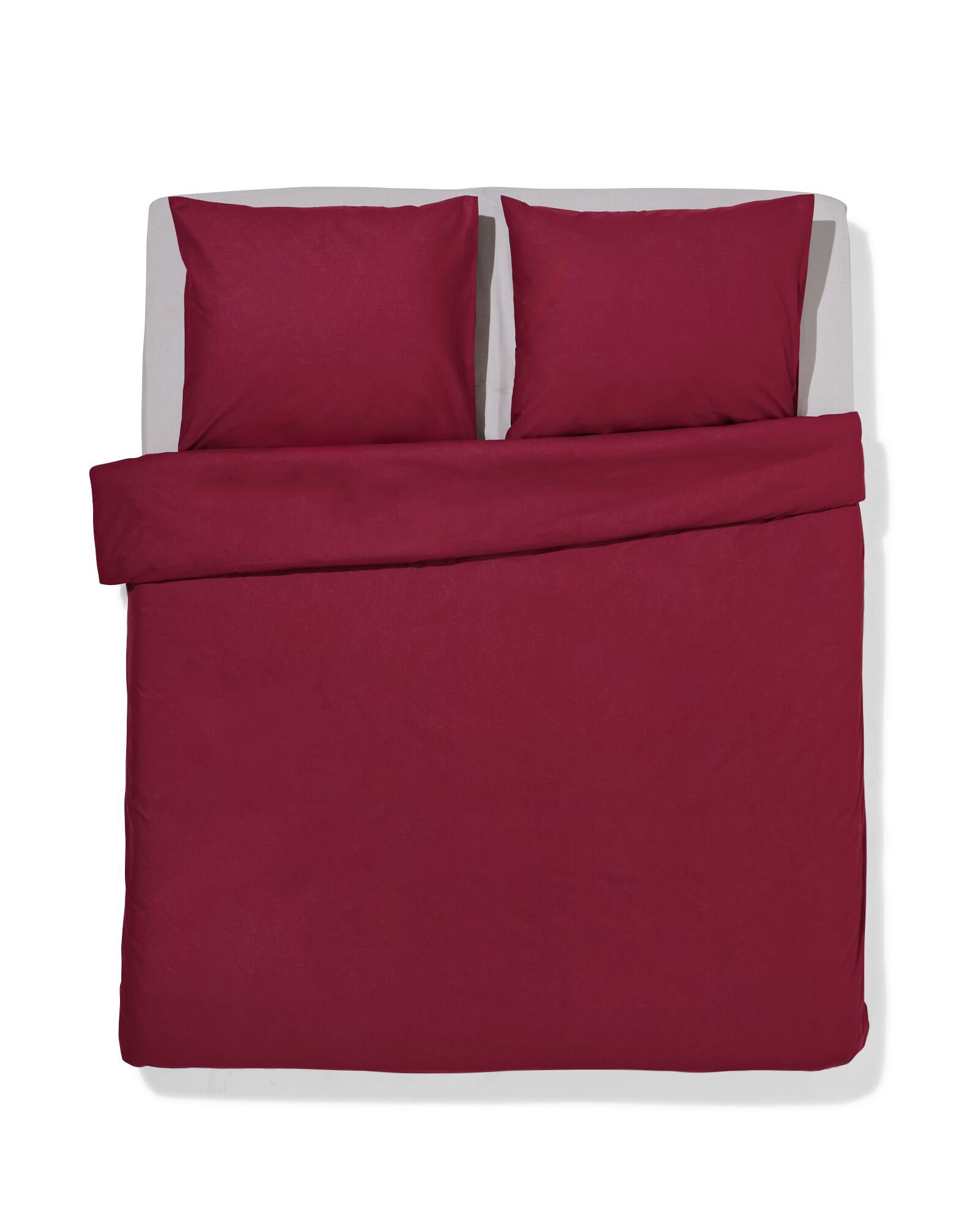 HEMA Dekbedovertrek 200x200/220cm Zacht Katoen Rood (rood)