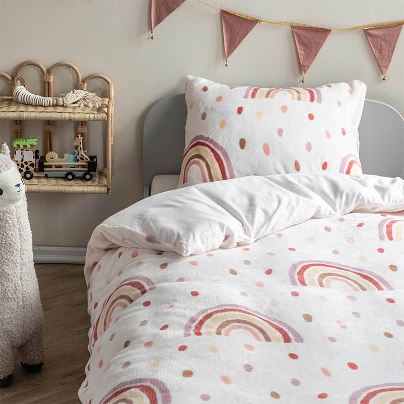 Kinderdekbedovertrek Fleece - 140x200 Cm Meerkleurig - - Fresh And Co Kids - Dekbed-Discounter.nl
