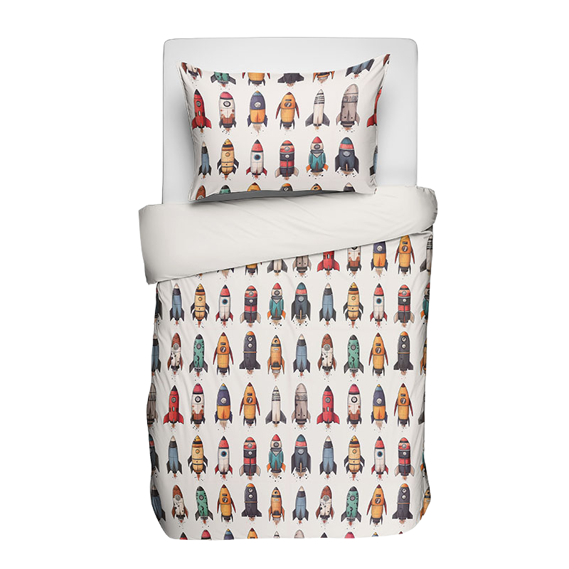 Kinderdekbedovertrek Katoen - 140x200 Cm Meerkleurig - - Fresh And Co Kids - Dekbed-Discounter.nl