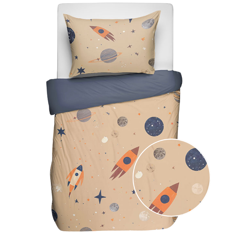 Kinderdekbedovertrek Katoen - 140x200 Cm Meerkleurig - - Fresh And Co Kids - Dekbed-Discounter.nl