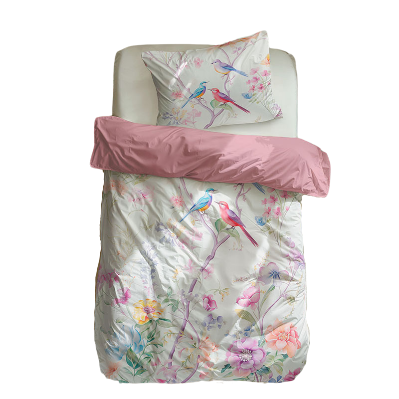 Kinderdekbedovertrek Katoen - 140x200 Cm Meerkleurig - Natuur - Fresh And Co Kids - Dekbed-Discounter.nl
