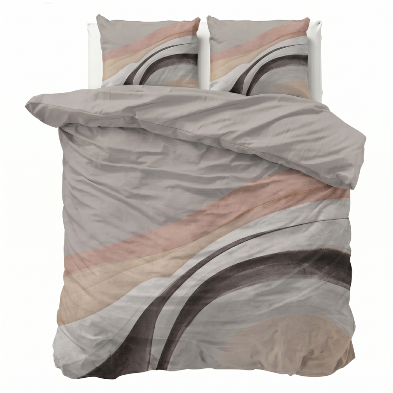 Sale: -32% | Dekbedovertrek Percale Katoen - Retro Narciscus - Eenpersoons (140x200 Cm) - Meerkleurig Percale Katoen - Effen - Presence - Dekbed-Discounter.nl