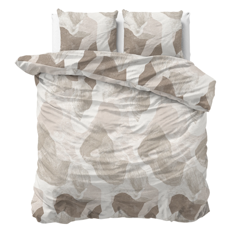 Sale: -38% | Dekbedovertrek Katoen - Echo - Eenpersoons (140x200 Cm) - Meerkleurig Katoen - - Sleeptime Pure - Dekbed-Discounter.nl