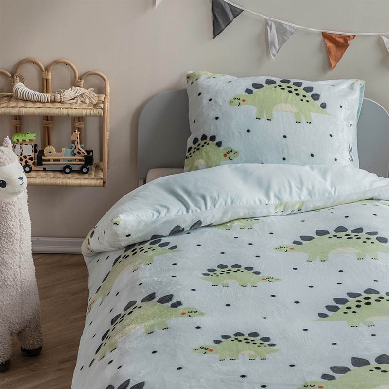 Sale: -40% | Kinderdekbedovertrek Fleece - 140x200 Cm Meerkleurig - Dieren - Fresh And Co Kids - Dekbed-Discounter.nl