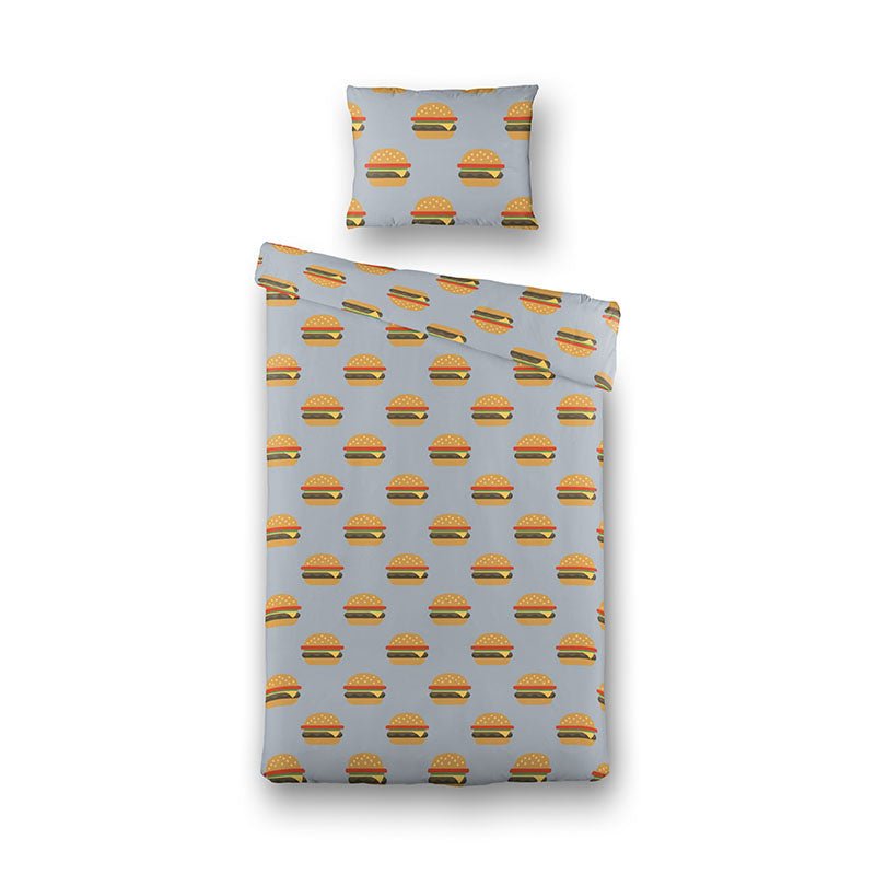 Sale: -50% | Kinderdekbedovertrek Katoen - 140x200 Cm Blauw & Meerkleurig - - Fresh And Co Kids - Dekbed-Discounter.nl