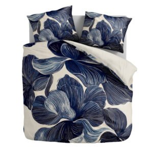 Dekbedovertrek Indigo Blend - Eenpersoons (140x200 Cm) - Microvezel - - Fresh And Co - Dekbed-Discounter.nl