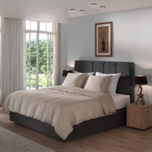 Dekbedovertrek Linnen - Dollar Sand - Lits-Jumeaux (240x220 Cm) - Zand & Beige Belgisch Linnen Katoen - Effen - Yellow Suites - Dekbed-Discounter.nl