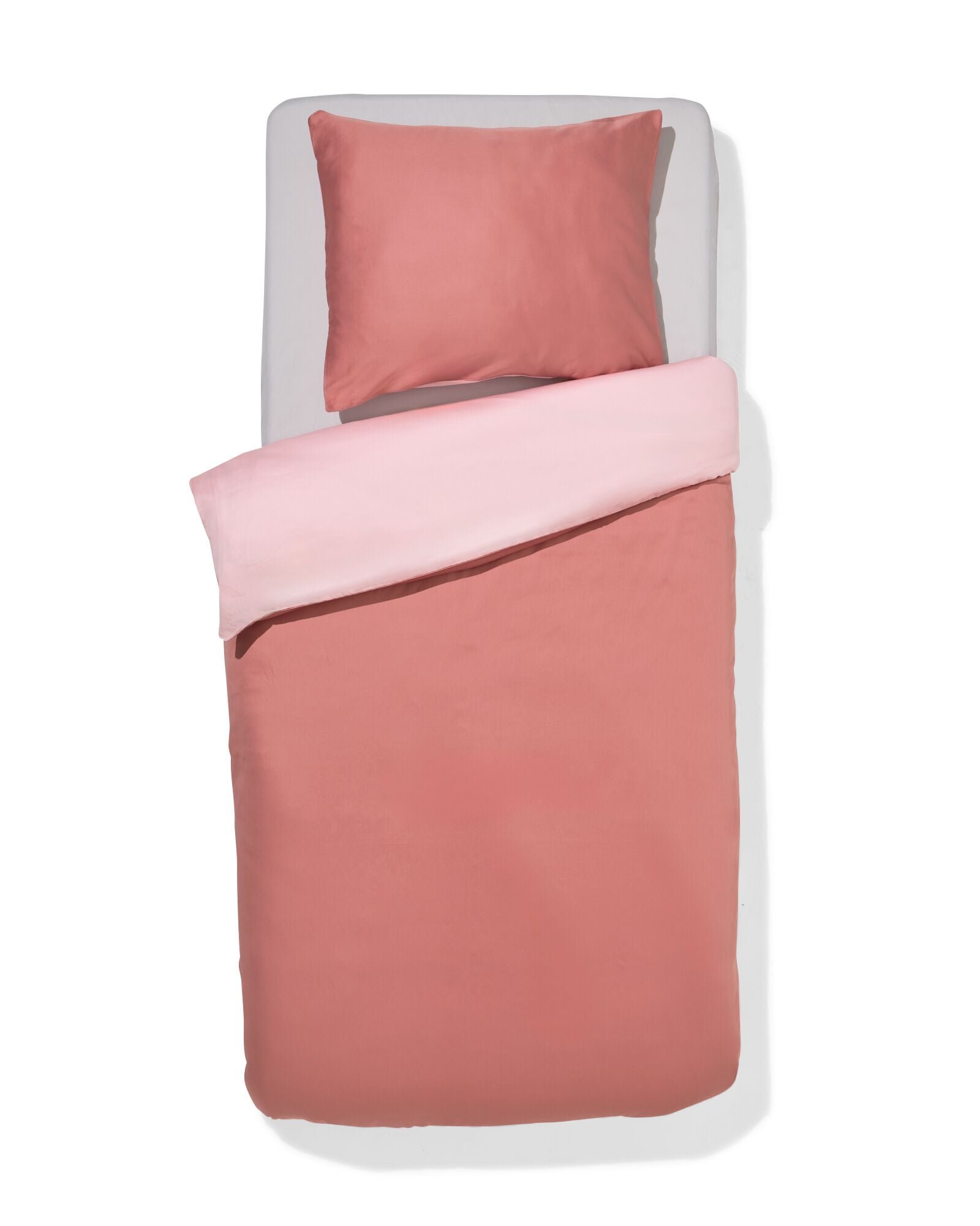 HEMA Dekbedovertrek 140x200/220cm Hotel Katoen Satijn Roze (roze)