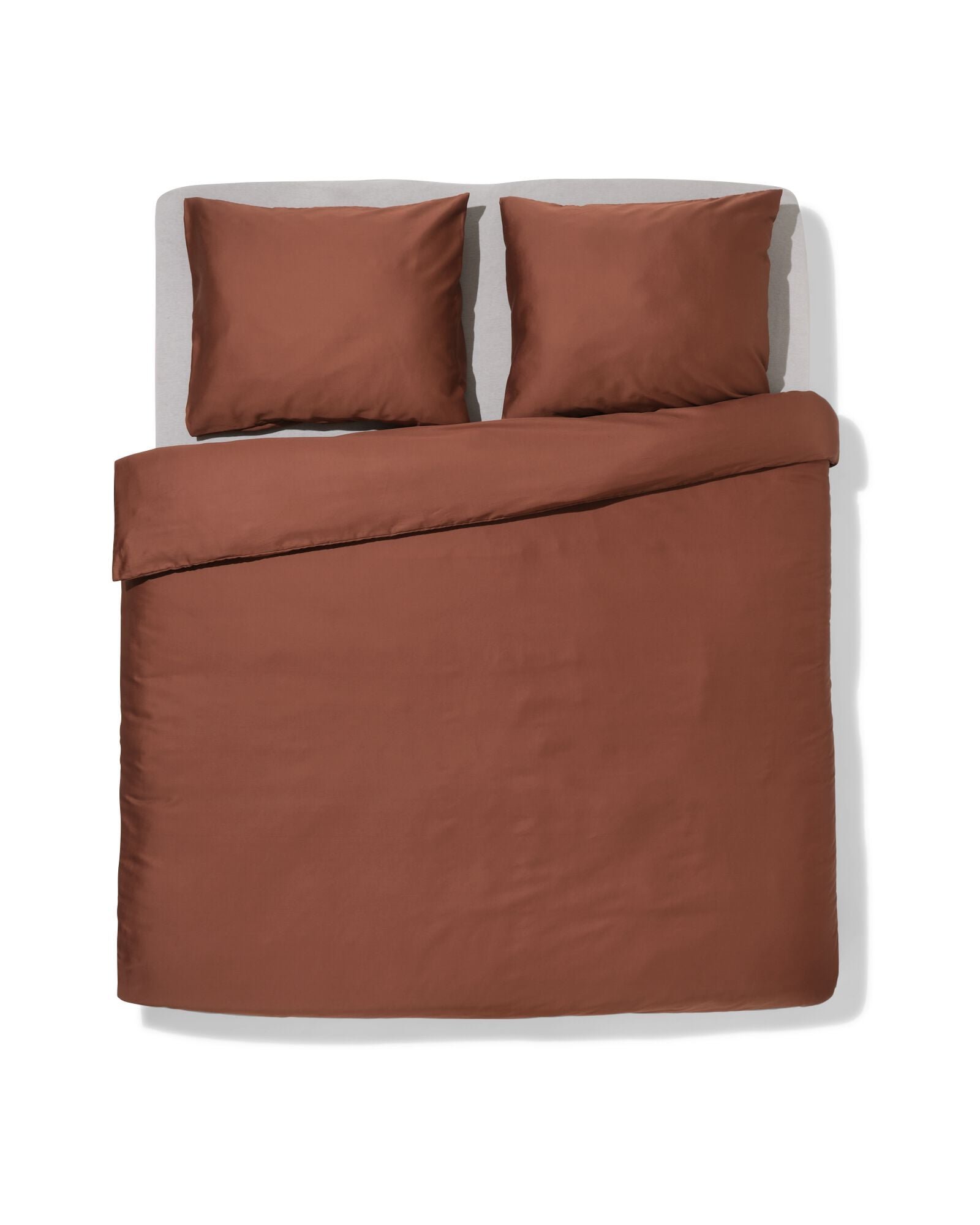 HEMA Dekbedovertrek 240x200/220cm Hotel Katoen Satijn Bruin (bruin)