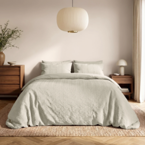 Dekbedovertrek Curve 3D - Crème - Tweepersoons (200x200 Cm) - Crème Microvezel - - Sleeptime - Dekbed-Discounter.nl
