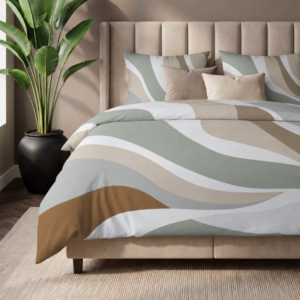 Sale: -44% | Dekbedovertrek Katoen-Satijn - Chai Latte - Eenpersoons (140x200 Cm) - Katoen-satijn - - Dekbed Discounter - Dekbed-Discounter.nl